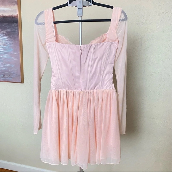 House of CB XL D-DD longer‘Vivi’ Soft Peach Corset Mini Dress NWOT - Picture 5 of 13